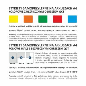 Etykiety samoprzylepne A4