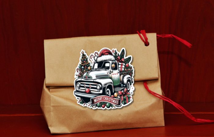 naklejki świąteczne, etykiety