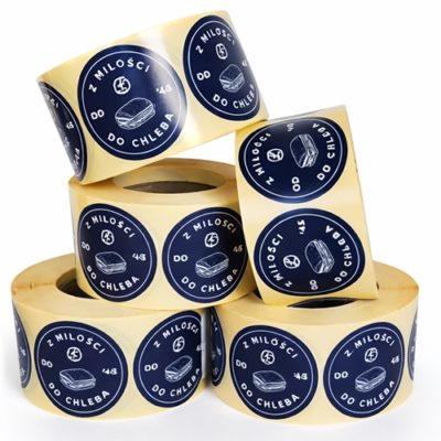 Etykiety na rolce, wlepki, naklejki